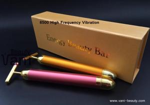 24k Gold BEAUTY BAR Facial Roller Massage Wrinkle Treatment Firming Bar with 6500 Frequency