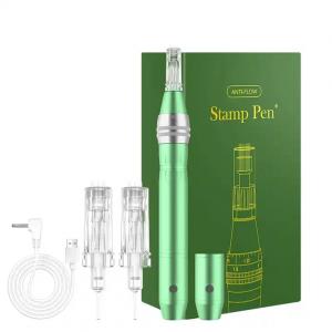 Anti-flow Stamp Pen High Speed Derma Pen with Spare Lithium Battery