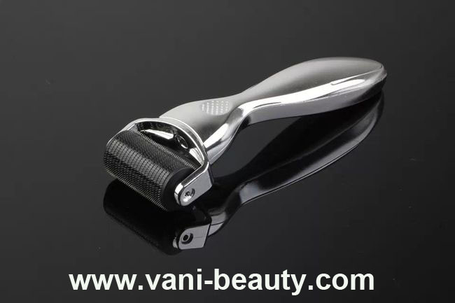 Silver Metal plating 1200 Pin Titanium Body Derma Roller with Rechargeable Roller Head, 