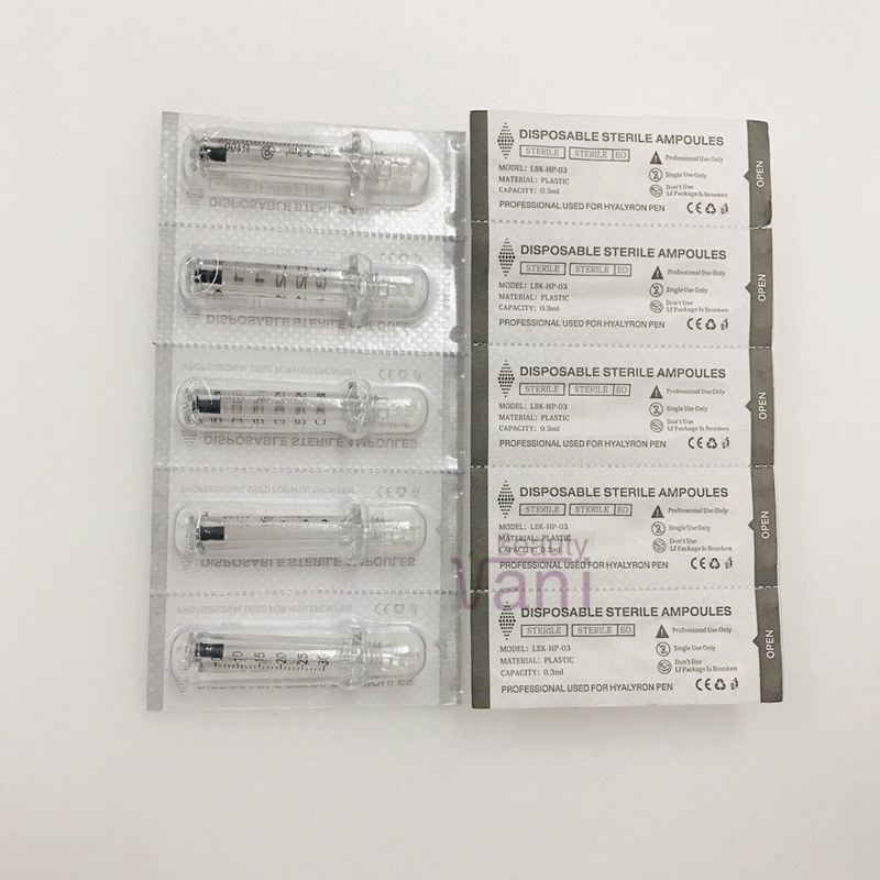 English Version 0.3ml Ampoule Head Tube for Needle Free Pen Non Invasive Hyaluron Pen, RT104