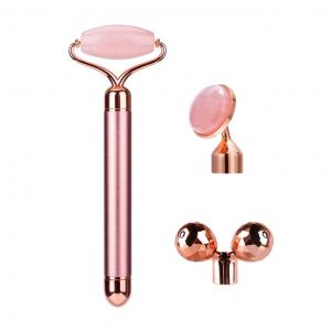 3 in 1 Vibrating Jade Roller Energy Beauty Bar Slimming Face Massager